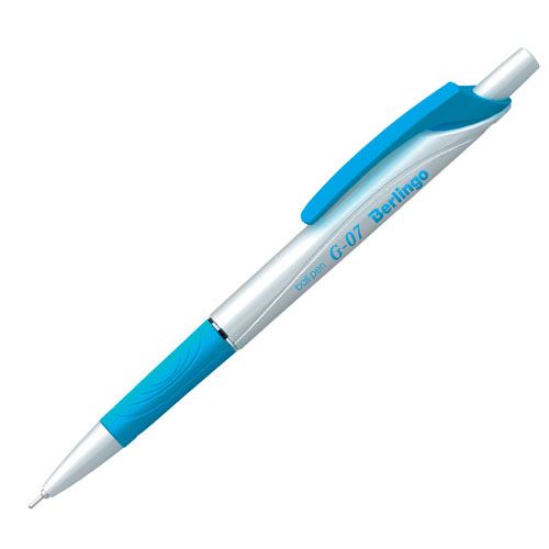 Ручка шариковая автоматическая BERLINGO G-0.7, синяя, 0,7 мм