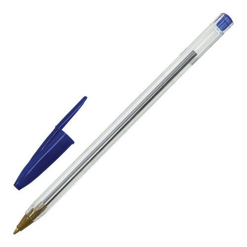 Ручка шариковая STAFF Basic Budget BP-04, синяя, линия письма 0,5 мм