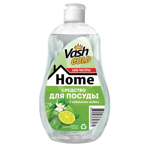 Средство для мытья посуды VASH GOLD Home Лайм, 550 мл