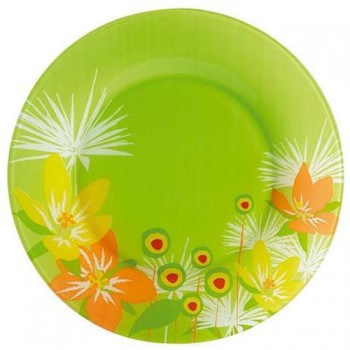 тарелка Luminarc обеденная Поп цветы зеленые,, 8мар 25см/Посуда/100 