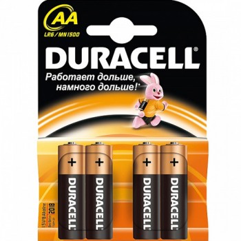 батарейка Duracell Basic AA 1.5V LR6 цена за 4шт/48x12