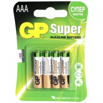батарейка GP LR03 (AAA) Super цена за 4шт/80x10