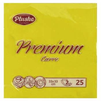салф бумажн Plushe premium carre intensive 2сл 33*33см 25шт Ассорти желт/30