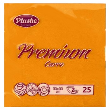 салф бумажн Plushe premium carre intensive 2сл 33*33см 25шт Ассорти оранж/30