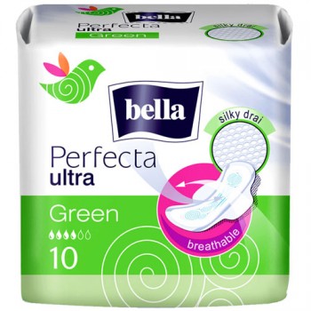 прокладки Bella perfecta Ultra Silky Drai грин 10шт/36