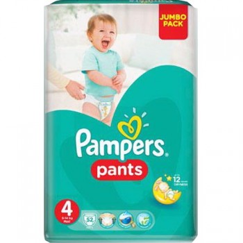 памперс-трусики Pampers Pants Maxi  52шт 9-14кг/PG/2 