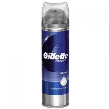 пена д/бр Gillette Sensitive Skin д/чувств кожи 200мл/6