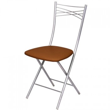 стул Nika складной со спинкой /мяг сиденье/ коричневый/5