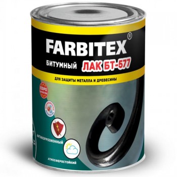 лак FARBITEX битумный 0.4кг/8