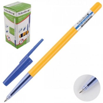 ручка шар син SCHREIBER 0.7мм желтый корпус/ТопМод/1000x50 К