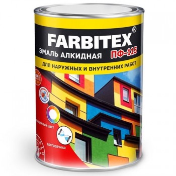 эмаль FARBITEX ПФ-115 желтая 2.7кг/6