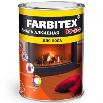 эмаль FARBITEX ПФ-266 красно-коричневая 0.9кг/14