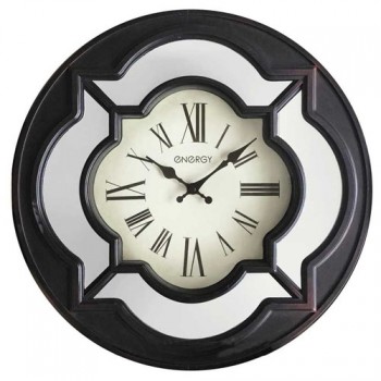 часы Energy ЕС-123 настенные кварц круг с зерк вставк черн 40.6*4.5см/10