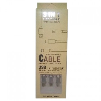 кабель USB 3в1 универсальный 1.2м/10