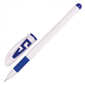 Ручка гелевая STAFF, синяя, корпус белый, 0,5 мм