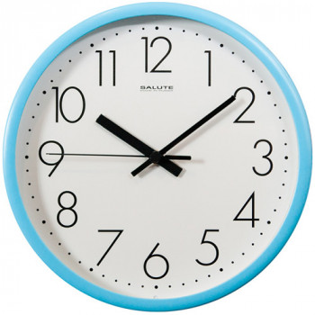Часы настенные САЛЮТ Классика, голубые, 26,5 х 3,8 см