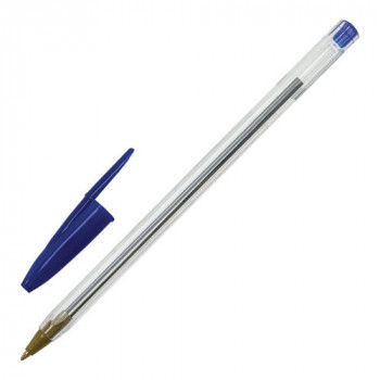 Ручка шариковая STAFF Basic Budget BP-04, синяя, линия письма 0,5 мм