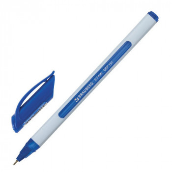 Ручка шариковая масляная BRAUBERG Extra Glide Soft White, 0,7 мм, синяя