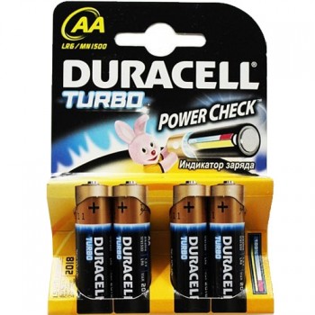 батарейка Duracell Turbo max AA 1.5V LR6 цена за 4шт/Бельги/20