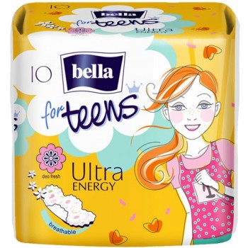 прокладки Bella for teens Energy Silky Drai део 10шт/36