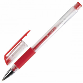 Ручка гелевая BRAUBERG Number One, красная