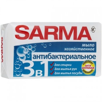 мыло хоз Сарма антибактериальное 140гр/НевКос/48x4 К