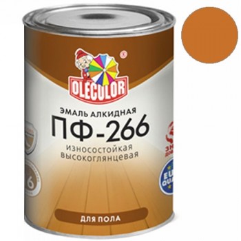эмаль OLECOLOR ПФ-266 золотистая 0.9кг/14