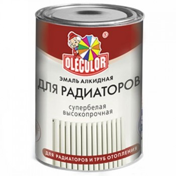 эмаль OLECOLOR алкидная д/радиаторов белая 0.9кг/14