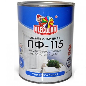 эмаль OLECOLOR ПФ-115 белая 0.9кг/14