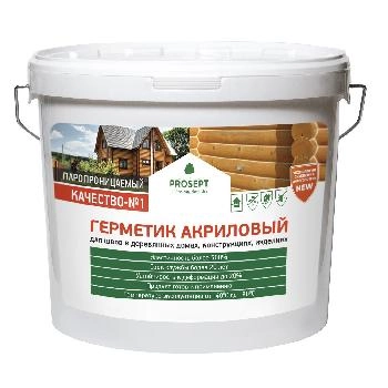 Герметик акриловый ТЕПЛЫЙ ШОВ, орех готовый состав / 7 кг